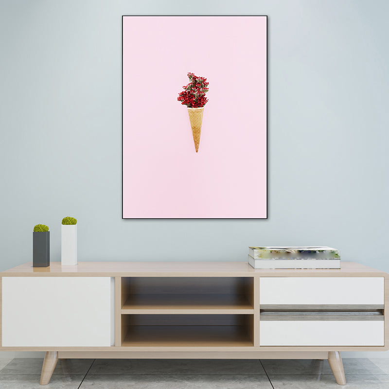 Novel Still-Life Canvas Print Pastel Color Modern Style Painting for Living Room Clearhalo 'Art Gallery' 'Canvas Art' 'Contemporary Art Gallery' 'Modern' Arts' 1766282