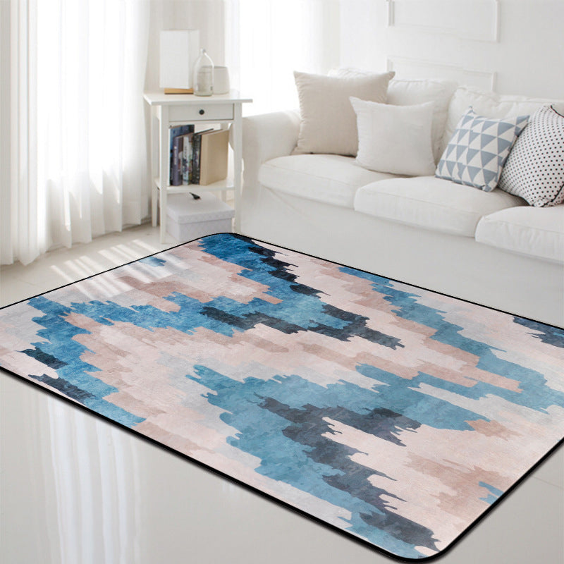 Multicolor Shabby Chic Rug Polyester Abstract Rug Machine Washable Anti-Slip Backing Carpet for Decoration Clearhalo 'Area Rug' 'Rugs' 'Shabby Chic' Rug' 1766357