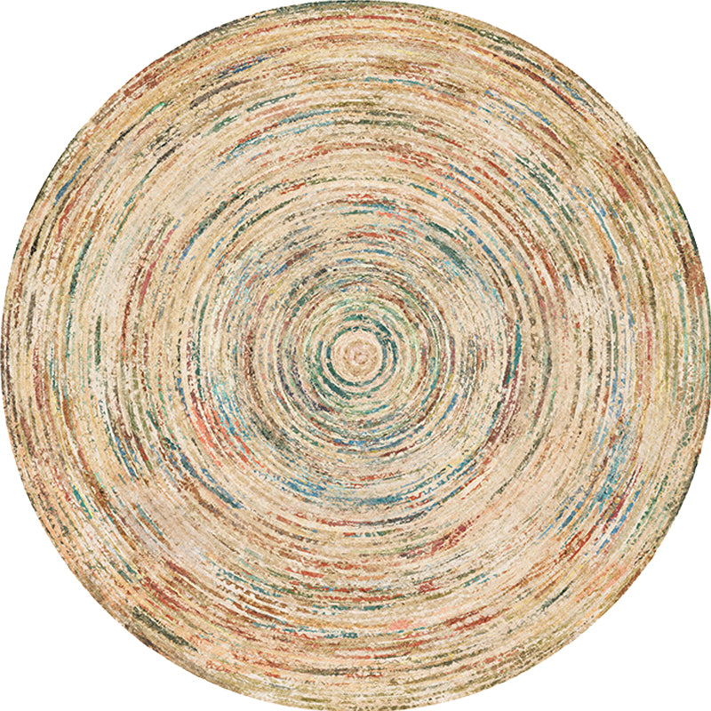 Retro Tribal Circles Pattern Rug Yellow and Red Polyester Rug Washable Pet Friendly Anti-Slip Carpet for Living Room Clearhalo 'Area Rug' 'Rugs' 'Shabby Chic' Rug' 1766397