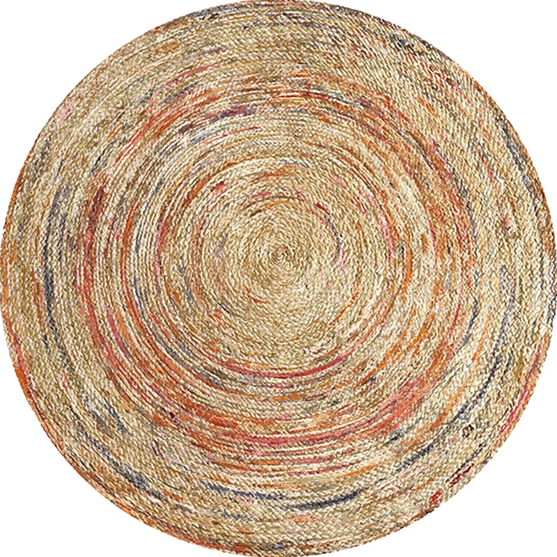 Retro Tribal Circles Pattern Rug Yellow and Red Polyester Rug Washable Pet Friendly Anti-Slip Carpet for Living Room Clearhalo 'Area Rug' 'Rugs' 'Shabby Chic' Rug' 1766400