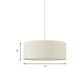 12"/16"/19.5" Dia Cylinder Suspension Pendant Contemporary Fabric White LED Hanging Pendant Lamp Clearhalo 'Ceiling Lights' 'Modern Pendants' 'Modern' 'Pendant Lights' 'Pendants' Lighting' 176642
