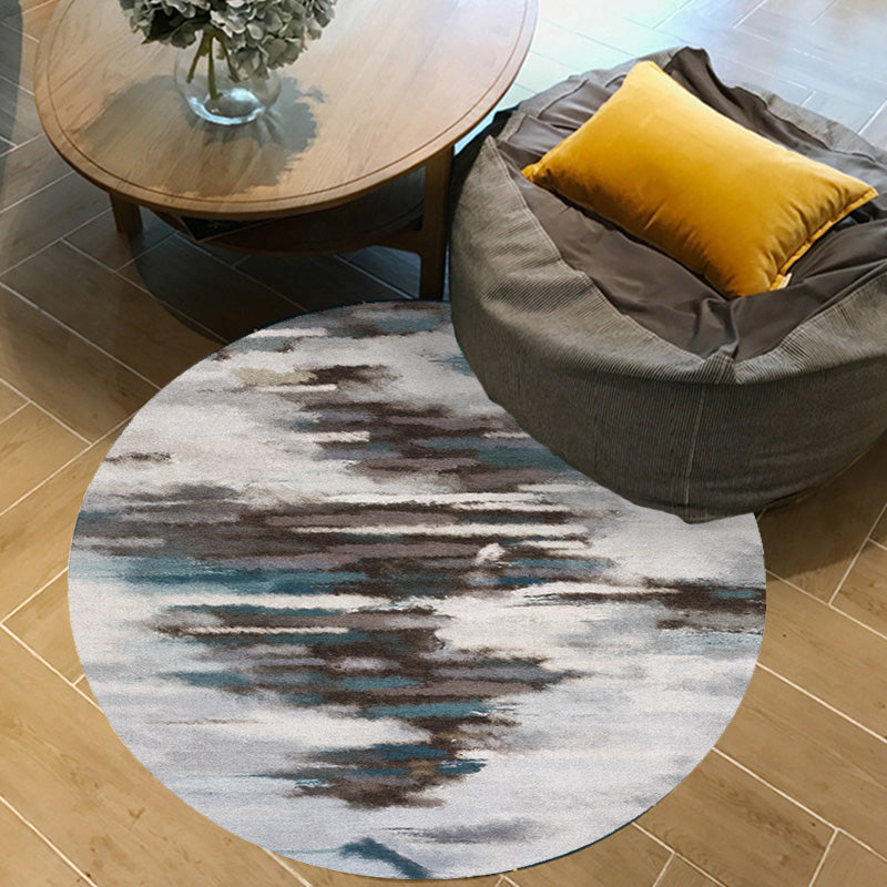 Funky Contemporary Rug Multicolor Watercolor and Swirl Striped Pattern Rug Pet Friendly Anti-Slip Washable Area Rug for Study Clearhalo 'Area Rug' 'Rugs' 'Shabby Chic' Rug' 1766440