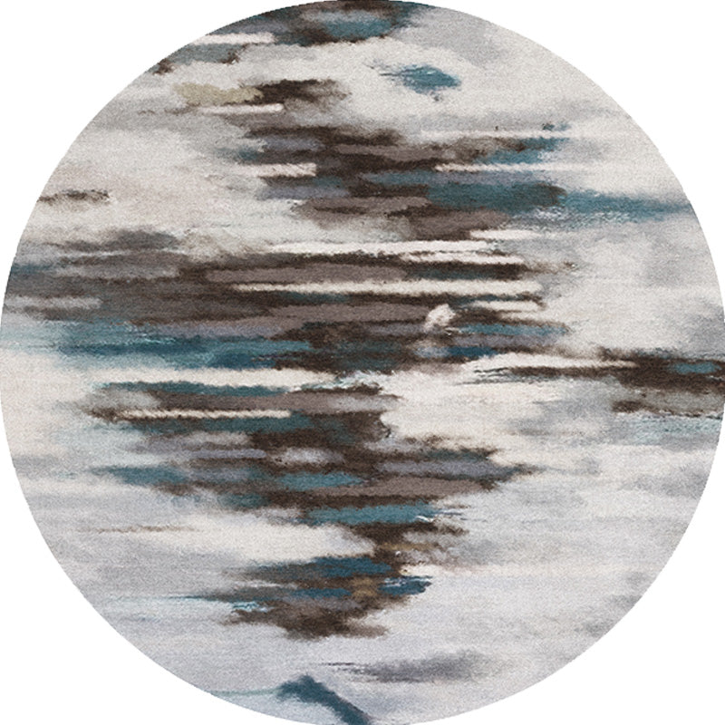 Funky Contemporary Rug Multicolor Watercolor and Swirl Striped Pattern Rug Pet Friendly Anti-Slip Washable Area Rug for Study Clearhalo 'Area Rug' 'Rugs' 'Shabby Chic' Rug' 1766441