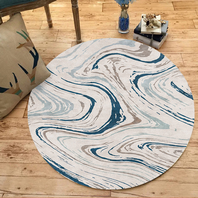 Funky Contemporary Rug Multicolor Watercolor and Swirl Striped Pattern Rug Pet Friendly Anti-Slip Washable Area Rug for Study Clearhalo 'Area Rug' 'Rugs' 'Shabby Chic' Rug' 1766448