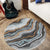 Funky Contemporary Rug Multicolor Watercolor and Swirl Striped Pattern Rug Pet Friendly Anti-Slip Washable Area Rug for Study Black Clearhalo 'Area Rug' 'Rugs' 'Shabby Chic' Rug' 1766450