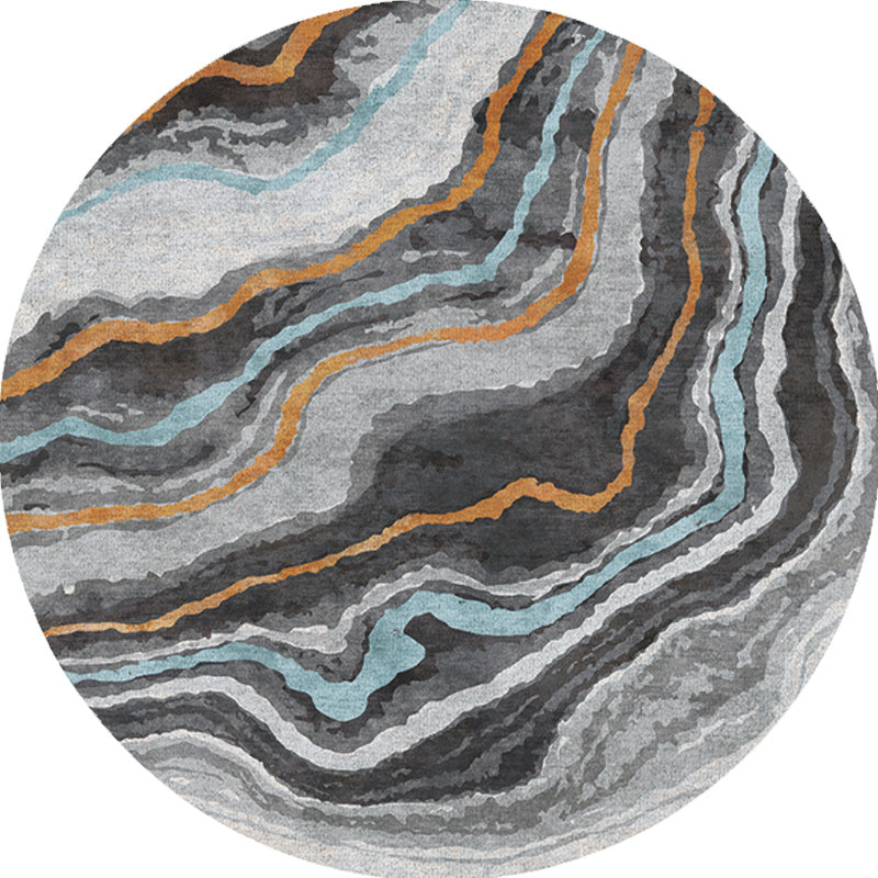 Funky Contemporary Rug Multicolor Watercolor and Swirl Striped Pattern Rug Pet Friendly Anti-Slip Washable Area Rug for Study Clearhalo 'Area Rug' 'Rugs' 'Shabby Chic' Rug' 1766452