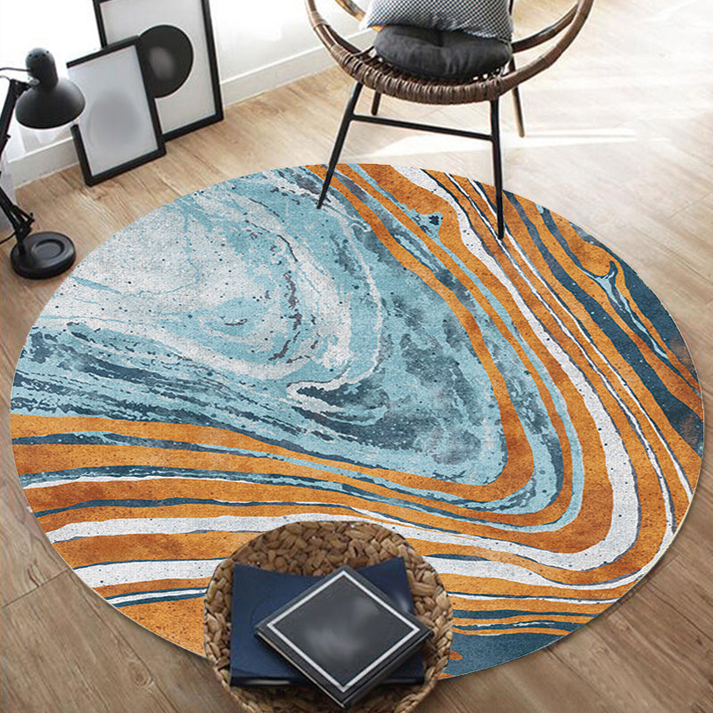 Funky Contemporary Rug Multicolor Watercolor and Swirl Striped Pattern Rug Pet Friendly Anti-Slip Washable Area Rug for Study Yellow-Red Clearhalo 'Area Rug' 'Rugs' 'Shabby Chic' Rug' 1766453