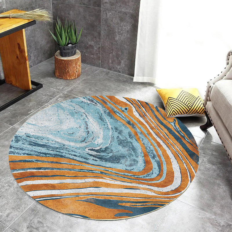 Funky Contemporary Rug Multicolor Watercolor and Swirl Striped Pattern Rug Pet Friendly Anti-Slip Washable Area Rug for Study Clearhalo 'Area Rug' 'Rugs' 'Shabby Chic' Rug' 1766454