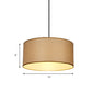 Drum Pendant Light Fixture Simple Fabric Beige LED Hanging Ceiling Light, 12"/16"/19.5" Dia Clearhalo 'Ceiling Lights' 'Modern Pendants' 'Modern' 'Pendant Lights' 'Pendants' Lighting' 176649