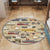 Multicolor Flower Pattern Rug with Star and Heart Polyester Kids Rug Washable Anti-Slip Pet Friendly Area Rug for Children's Room Light Brown Clearhalo 'Area Rug' 'Rug' 1766493