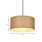Drum Pendant Light Fixture Simple Fabric Beige LED Hanging Ceiling Light, 12"/16"/19.5" Dia Clearhalo 'Ceiling Lights' 'Modern Pendants' 'Modern' 'Pendant Lights' 'Pendants' Lighting' 176650