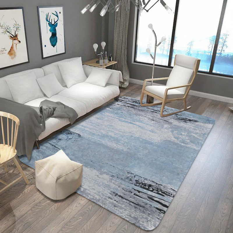 Oriental Abstract Rug Multicolor Polyester Rug Washable Pet Friendly Non-Slip Area Rug for Living Room Blue Clearhalo 'Area Rug' 'Rugs' 'Shabby Chic' Rug' 1766535