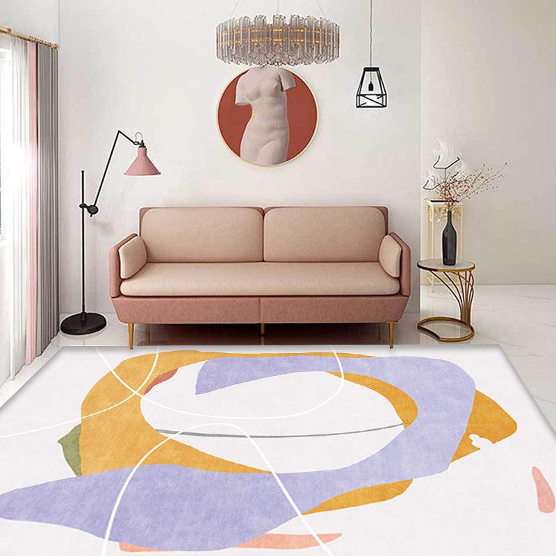 Creative Multicolor Modernist Rug Polyester Abstract Rug Washable Pet Friendly Non-Slip Carpet for Living Room Clearhalo 'Area Rug' 'Rug' 1766565