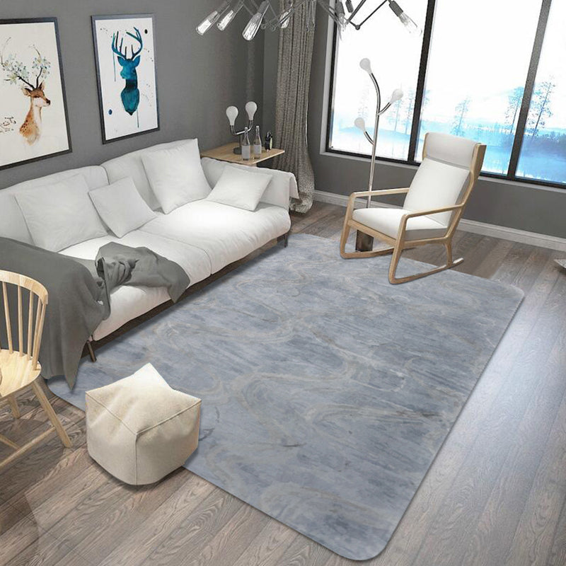 Unusual Abstract Rug Grey Industrial Rug Polyester Pet Friendly Non-Slip Backing Washable Area Rug for Living Room Blue Clearhalo 'Area Rug' 'Rugs' 'Shabby Chic' Rug' 1766598