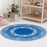Vintage Floral Pattern Rug Blue and Black Polyester Rug Washable Pet Friendly Non-Slip Area Rug for Living Room Blue Clearhalo 'Area Rug' 'Rugs' 'Southwestern' Rug' 1766626