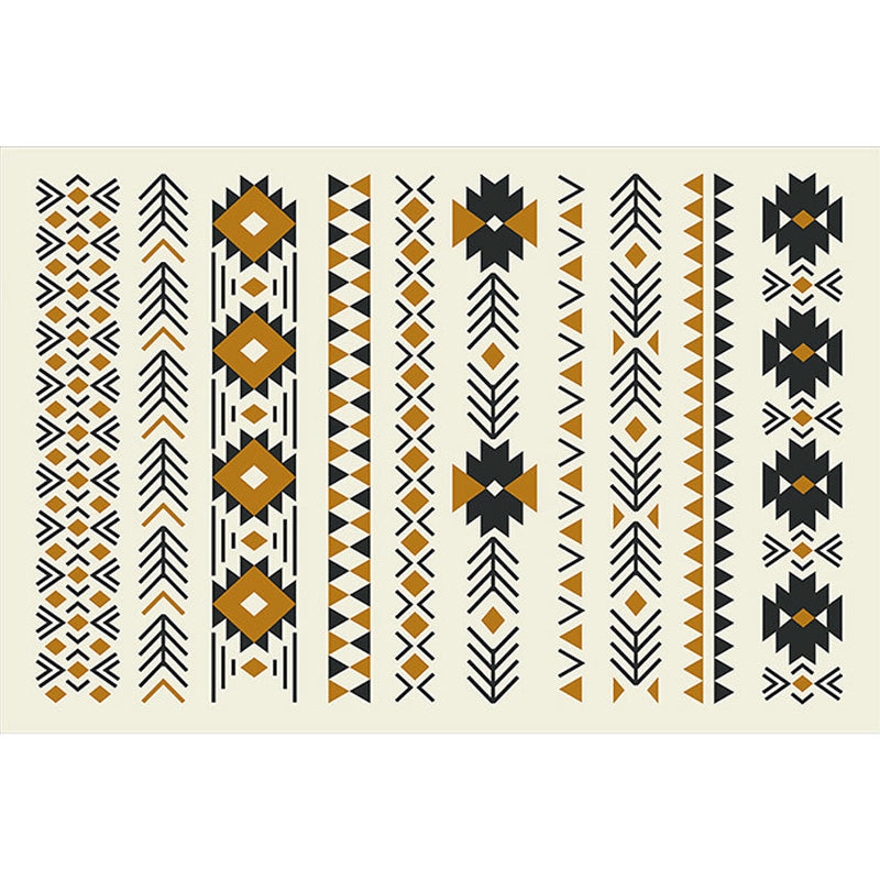 Tribal Geometric Pattern Rug Brown and Green Polyester Rug Washable Pet Friendly Anti-Slip Carpet for Living Room Clearhalo 'Area Rug' 'Rugs' 'Southwestern' Rug' 1766630