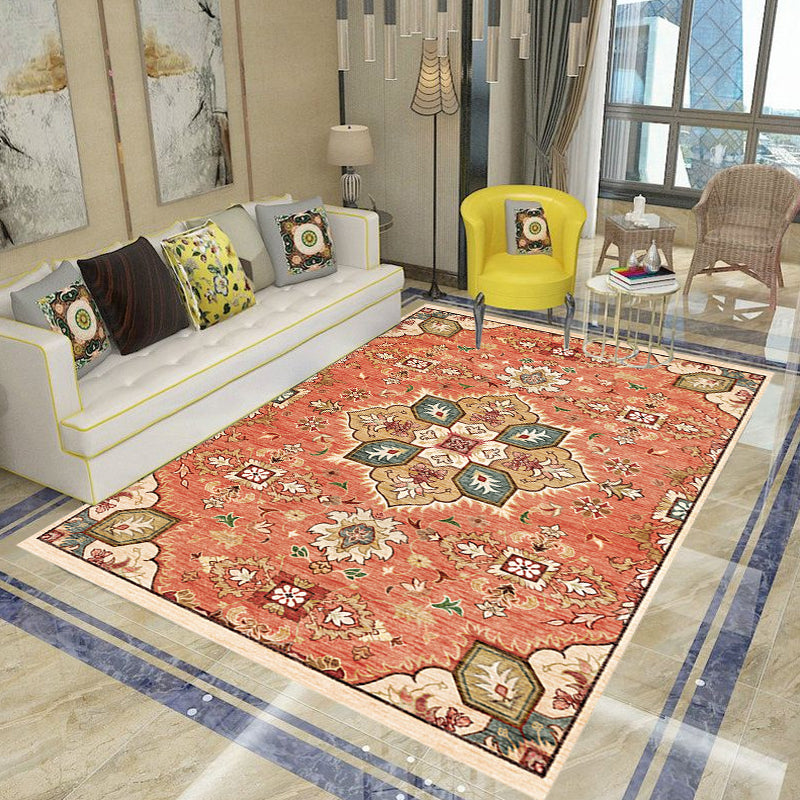 Vintage Medallion Pattern Rug Multicolor Polyester Rug Washable Pet Friendly Anti-Slip Carpet for Living Room Clearhalo 'Area Rug' 'Rugs' 'Shabby Chic' Rug' 1766657