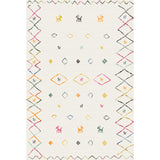 Bohemian Tribal Pattern Rug Light Yellow and Beige Polyester Rug Non-Slip Backing Washable Pet Friendly Carpet for Home Clearhalo 'Area Rug' 'Bohemian' 'Rugs' Rug' 1766682