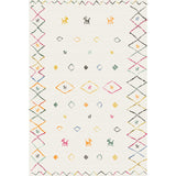 Bohemian Tribal Pattern Rug Light Yellow and Beige Polyester Rug Non-Slip Backing Washable Pet Friendly Carpet for Home Clearhalo 'Area Rug' 'Bohemian' 'Rugs' Rug' 1766682