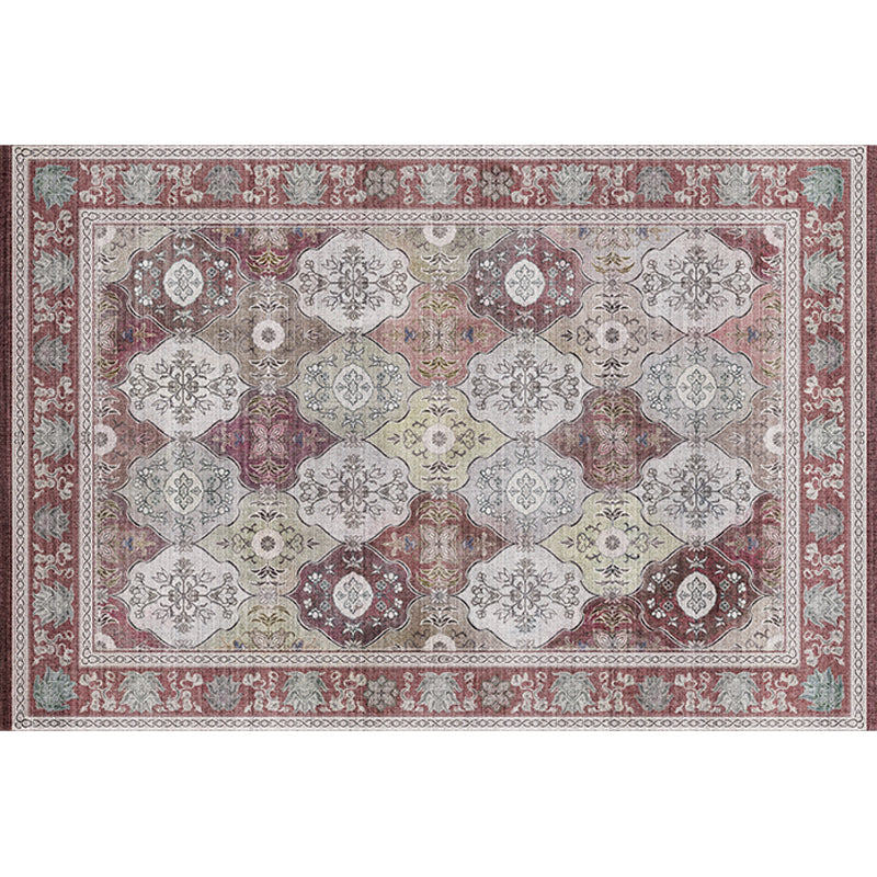 Multicolor Shabby Chic Rug Polyester Tribal Pattern Rug Pet Friendly Washable Anti-Slip Backing Carpet for Decoration Clearhalo 'Area Rug' 'Rugs' 'Shabby Chic' Rug' 1766711