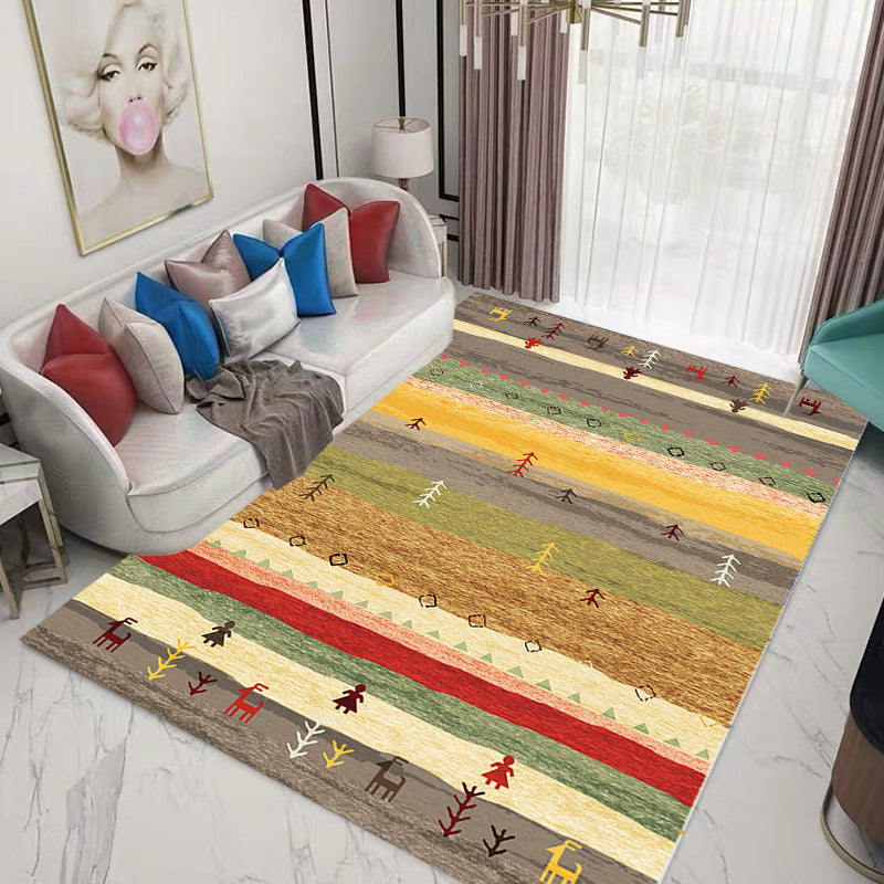 Multicolor Shabby Chic Rug Polyester Tribal Pattern Rug Pet Friendly Washable Anti-Slip Backing Carpet for Decoration Clearhalo 'Area Rug' 'Rugs' 'Shabby Chic' Rug' 1766713