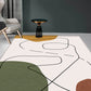 Contemporary Abstract Rug Brown and Green Polyester Rug Non-Slip Backing Washable Pet Friendly Carpet for Home Clearhalo 'Area Rug' 'Rug' 1766888