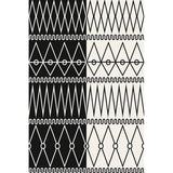 Retro Geometric Pattern Rug Black and White Southwestern Rug Polyester Pet Friendly Non-Slip Backing Washable Area Rug for Living Room Clearhalo 'Area Rug' 'Rugs' 'Southwestern' Rug' 1766899