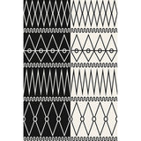 Retro Geometric Pattern Rug Black and White Southwestern Rug Polyester Pet Friendly Non-Slip Backing Washable Area Rug for Living Room Clearhalo 'Area Rug' 'Rugs' 'Southwestern' Rug' 1766899