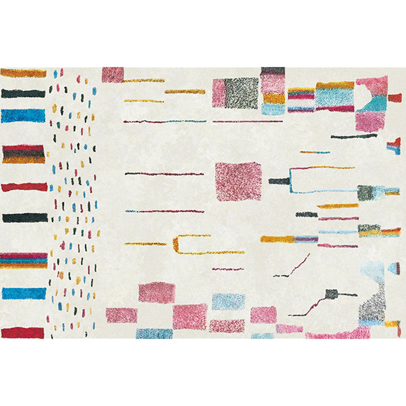 Retro Tribal Pattern Rug Light Grey Polyester Washable Pet Friendly Anti-Slip Carpet for Living Room Clearhalo 'Area Rug' 'Bohemian' 'Moroccan' 'Rugs' Rug' 1766991
