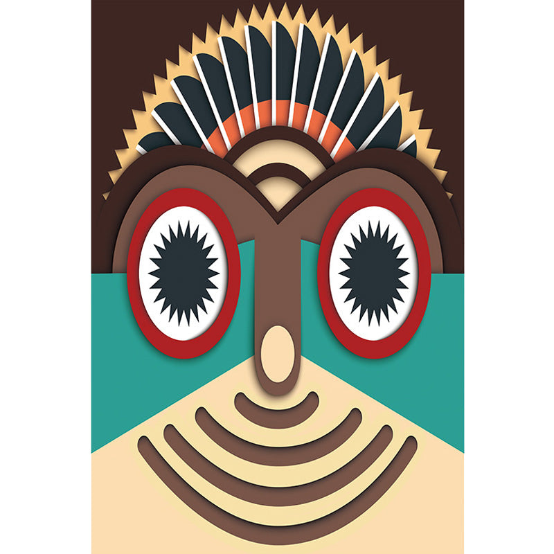 Multicolor Vintage Rug Polyester Tribal Pattern Rug Pet Friendly Washable Anti-Slip Backing Carpet for Decoration Clearhalo 'Area Rug' 'Rugs' 'Southwestern' Rug' 1767023