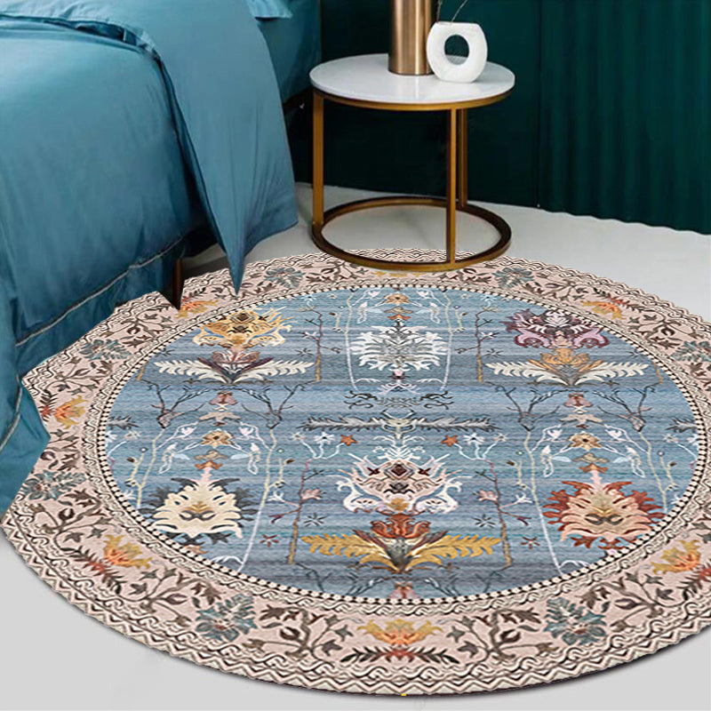 Multicolor Shabby Chic Rug Polyester Tribal Flower Pattern Rug Pet Friendly Washable Anti-Slip Backing Carpet for Decoration Clearhalo 'Area Rug' 'Rugs' 'Shabby Chic' Rug' 1767029
