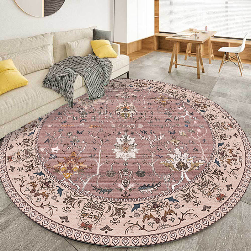 Multicolor Shabby Chic Rug Polyester Tribal Flower Pattern Rug Pet Friendly Washable Anti-Slip Backing Carpet for Decoration Clearhalo 'Area Rug' 'Rugs' 'Shabby Chic' Rug' 1767049