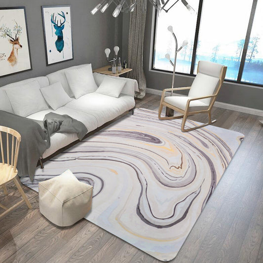 Unusual Watercolor Pattern Rug with Swirl Stripe Multicolor Modernist Rug Polyester Washable Anti-Slip Carpet for Living Room Light Orange Clearhalo 'Area Rug' 'Modern' 'Rugs' Rug' 1767073