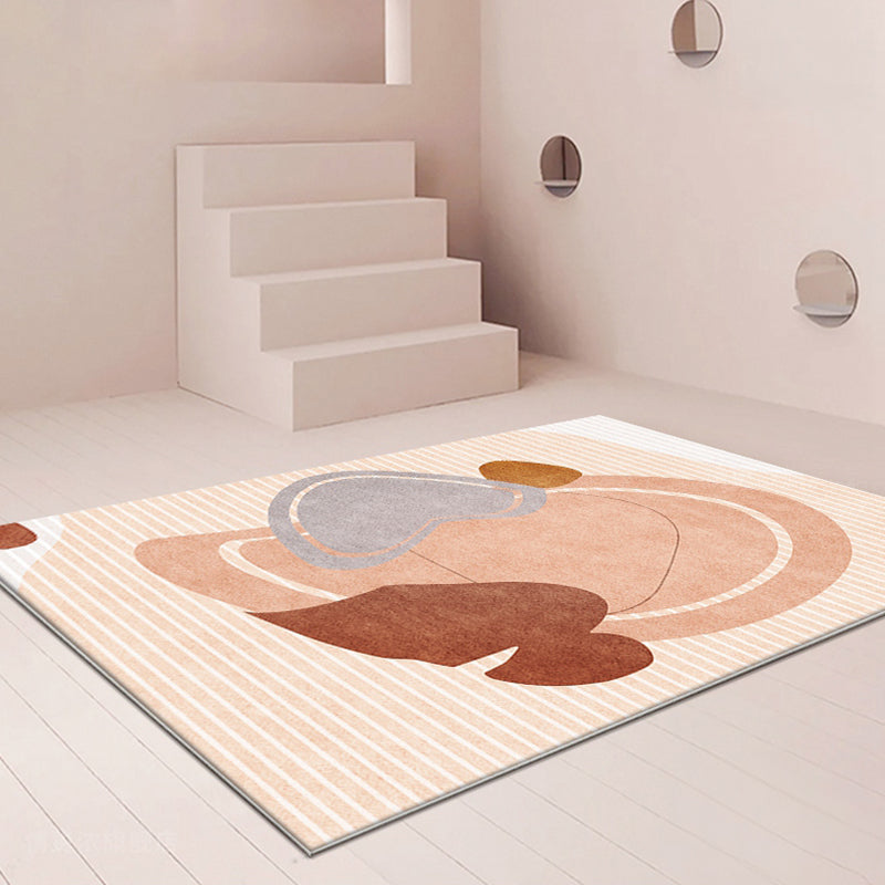 Stylish Modernism Rug Orange Colorblock Striped Pattern Rug Pet Friendly Anti-Slip Washable Area Rug for Decoration Yellow-Red Clearhalo 'Area Rug' 'Rug' 1767093