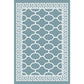 Retro Geometric Flower Pattern Rug Blue and Green Southwestern Rug Polyester Pet Friendly Non-Slip Backing Washable Area Rug for Living Room Clearhalo 'Area Rug' 'Rugs' 'Southwestern' Rug' 1767121