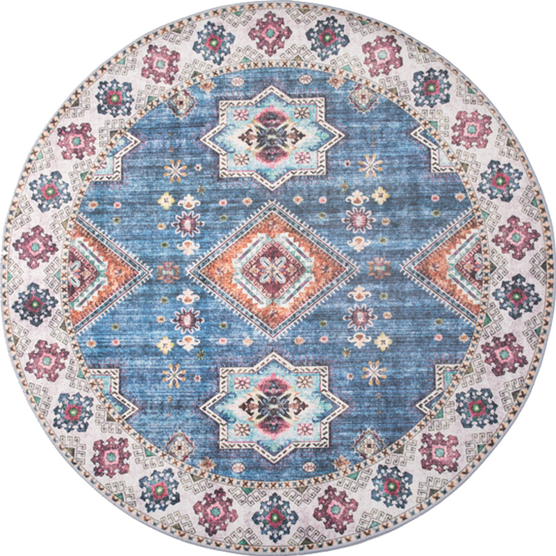 Unique Tribal Rhombus Pattern Rug Multicolor Moroccan Rug Polyester Pet Friendly Non-Slip Backing Washable Area Rug for Living Room Clearhalo 'Area Rug' 'Rugs' 'Shabby Chic' Rug' 1767141