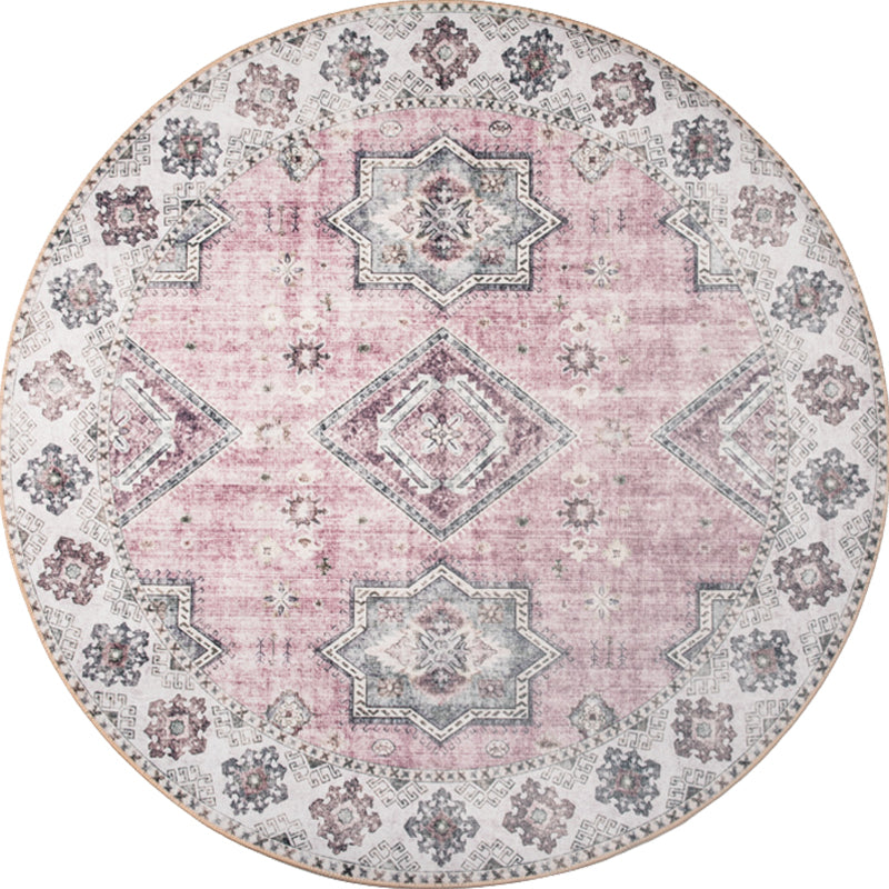 Unique Tribal Rhombus Pattern Rug Multicolor Moroccan Rug Polyester Pet Friendly Non-Slip Backing Washable Area Rug for Living Room Clearhalo 'Area Rug' 'Rugs' 'Shabby Chic' Rug' 1767144