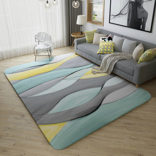 Casual Watercolor Pattern Rug Multicolor Contemporary Rug Polyester Pet Friendly Non-Slip Backing Washable Area Rug for Living Room Blue Clearhalo 'Area Rug' 'Modern' 'Rugs' Rug' 1767151