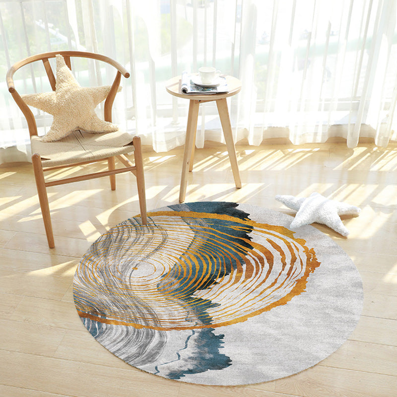 Contemporary Watercolor Pattern Rug with Swirl Stripe Multicolor Polyester Rug Non-Slip Backing Washable Pet Friendly Carpet for Bedroom Clearhalo 'Area Rug' 'Rugs' 'Shabby Chic' Rug' 1767165
