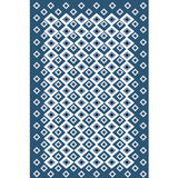 Retro Geometric Pattern Rug Blue Bohemian Rug Polyester Pet Friendly Non-Slip Backing Washable Area Rug for Living Room Clearhalo 'Area Rug' 'Bohemian' 'Rugs' Rug' 1767185