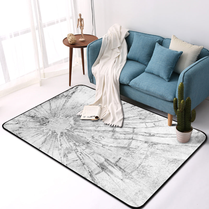 Fancy Abstract Rug Grey Shabby Chic Rug Polyester Pet Friendly Non-Slip Backing Washable Area Rug for Living Room Grey Clearhalo 'Area Rug' 'Rugs' 'Shabby Chic' Rug' 1767208