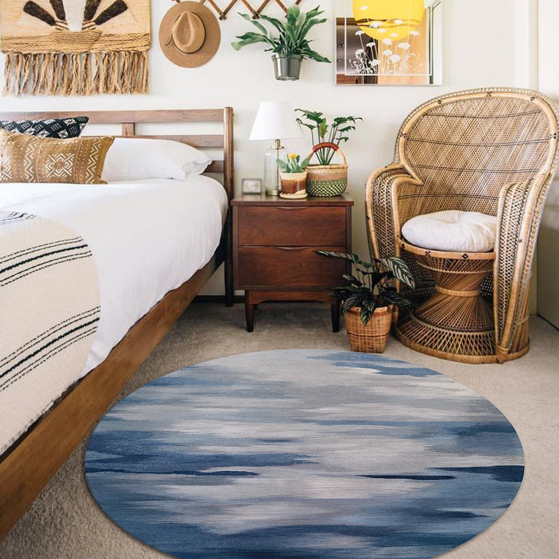 Multicolor Brushstroke Painting Pattern Rug Polyester Modern Rug Washable Anti-Slip Pet Friendly Area Rug for Living Room Blue Clearhalo 'Area Rug' 'Modern' 'Rugs' 'Shabby Chic' Rug' 1767214