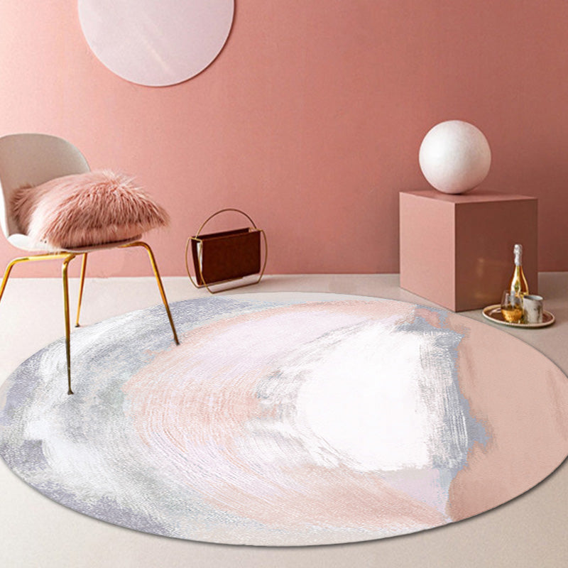 Multicolor Brushstroke Painting Pattern Rug Polyester Modern Rug Washable Anti-Slip Pet Friendly Area Rug for Living Room Pink Clearhalo 'Area Rug' 'Modern' 'Rugs' 'Shabby Chic' Rug' 1767231