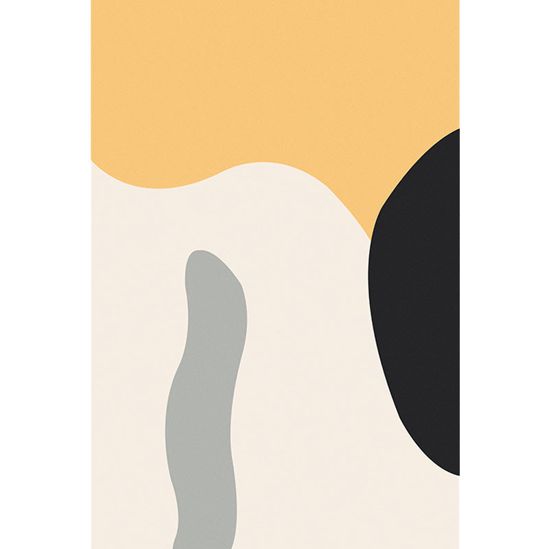 Modernist Colorblock Rug Beige and Yellow Polyester Rug Non-Slip Backing Washable Pet Friendly Carpet for Bedroom Clearhalo 'Area Rug' 'Modern' 'Rugs' Rug' 1767346