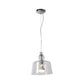 Modern 1 Light Pendant Light with Clear Glass Shade Chrome Upside-Down Trifle Bowl Hanging Lamp Fixture Clearhalo 'Ceiling Lights' 'Glass shade' 'Glass' 'Modern Pendants' 'Modern' 'Pendant Lights' 'Pendants' Lighting' 176740