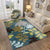 Bohemian Botanical Pattern Rug Multicolor Polyester Rug Washable Pet Friendly Anti-Slip Carpet for Living Room Peacock Green Clearhalo 'Area Rug' 'Bohemian' 'Rugs' Rug' 1767411