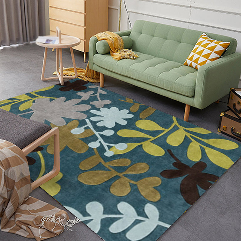 Bohemian Botanical Pattern Rug Multicolor Polyester Rug Washable Pet Friendly Anti-Slip Carpet for Living Room Clearhalo 'Area Rug' 'Bohemian' 'Rugs' Rug' 1767412