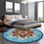 Vintage Tribal Flower Pattern Rug Multicolor Polyester Rug Washable Pet Friendly Anti-Slip Carpet for Living Room Blue Clearhalo 'Area Rug' 'Moroccan' 'Rugs' Rug' 1767419