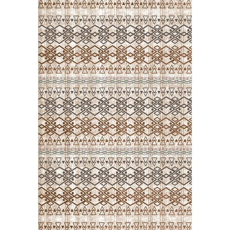 Bohemian Tribal Geometric Pattern Rug Orange and Yellow Polyester Rug Washable Pet Friendly Anti-Slip Carpet for Living Room Clearhalo 'Area Rug' 'Bohemian' 'Rugs' Rug' 1767472