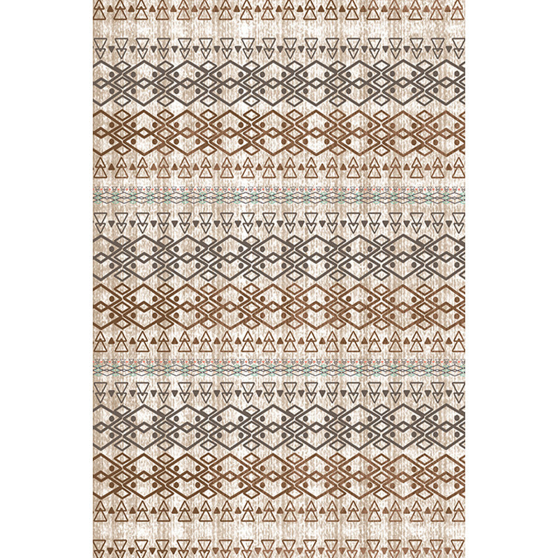 Bohemian Tribal Geometric Pattern Rug Orange and Yellow Polyester Rug Washable Pet Friendly Anti-Slip Carpet for Living Room Clearhalo 'Area Rug' 'Bohemian' 'Rugs' Rug' 1767472